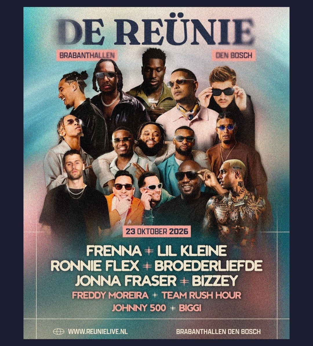 2 tickets reünie + parkeer ticket 23 oktober brabanthallen, Twee personen