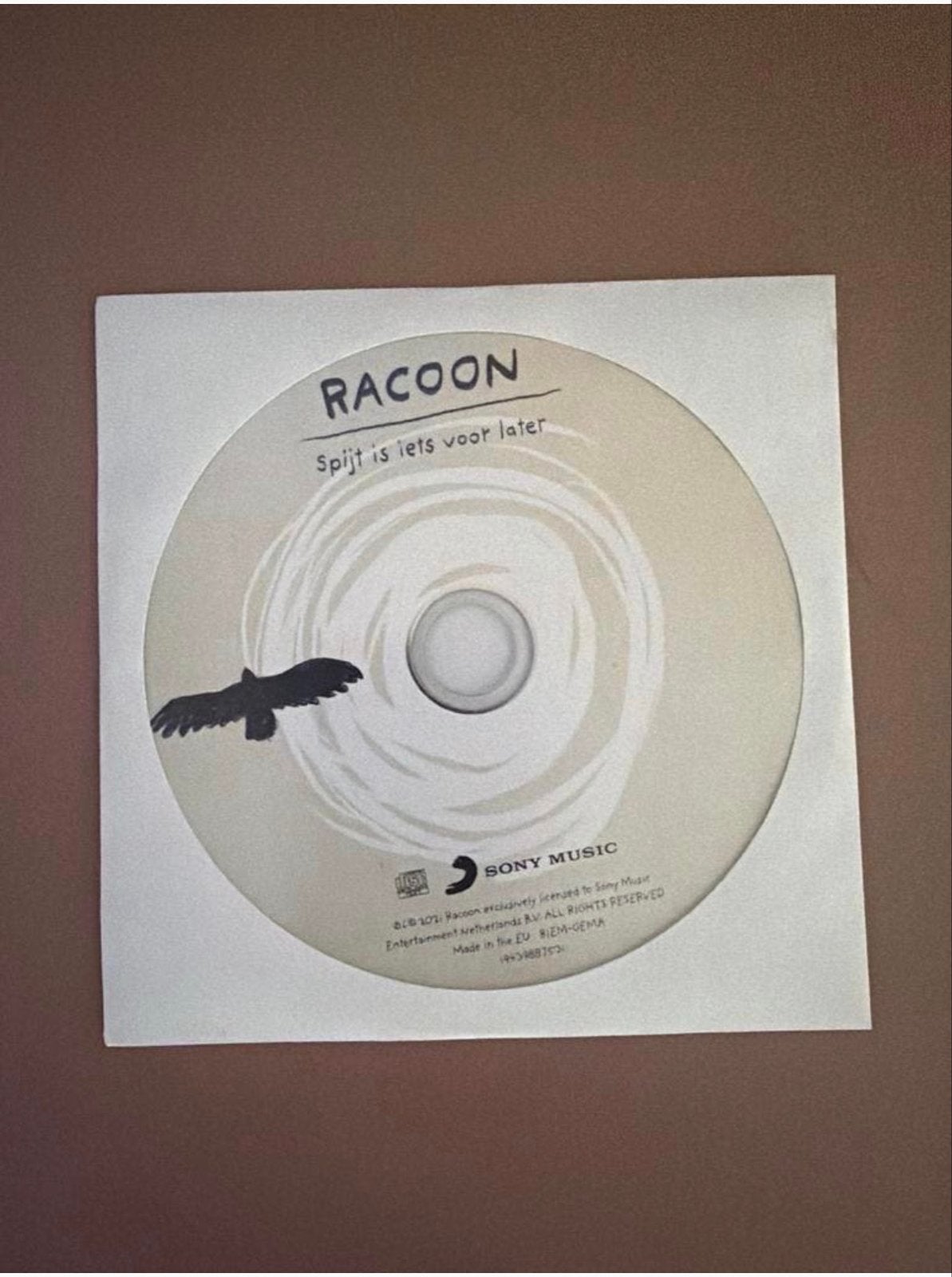 Racoon - Spijt is iets voor later CD Single, Ophalen, Gebruikt, Pop, Single