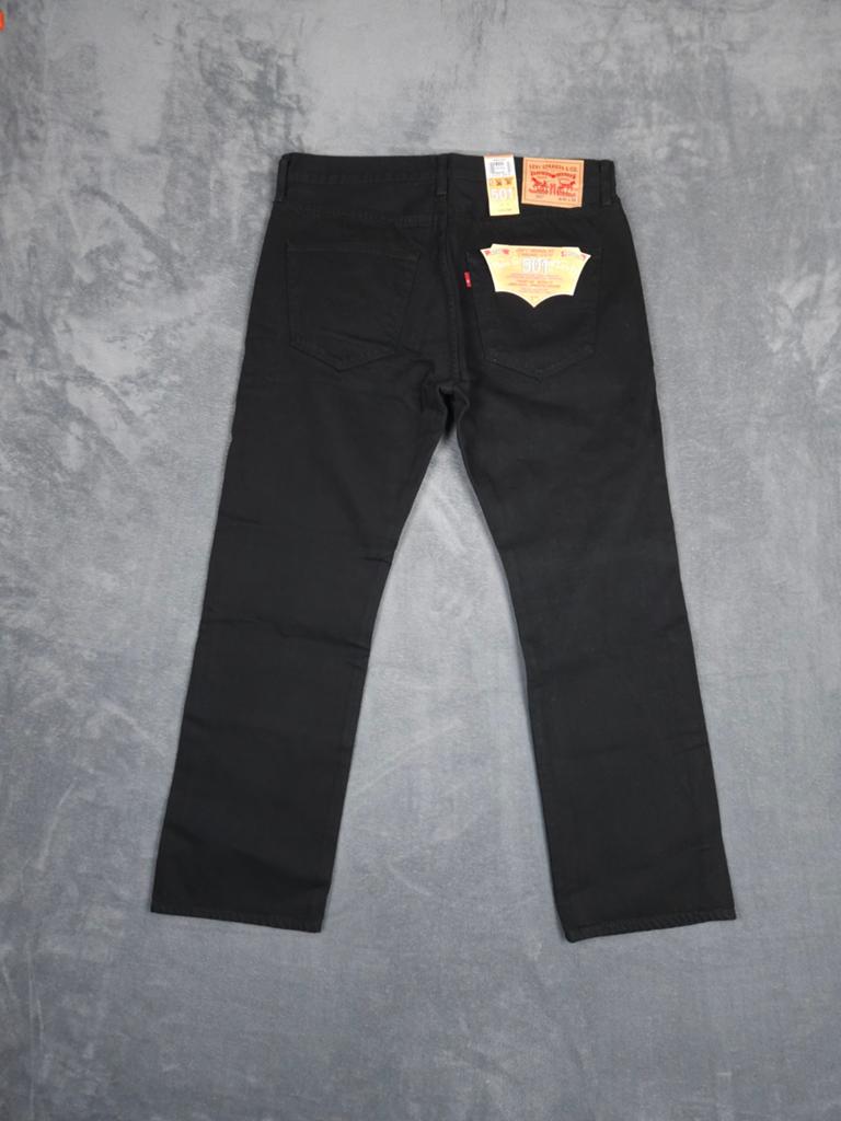Levis 501 Broek W36 L30 Zwart 100% katoen Straight Jeans ., W36 - W38 (confectie 52/54), ., Zwart, Nieuw