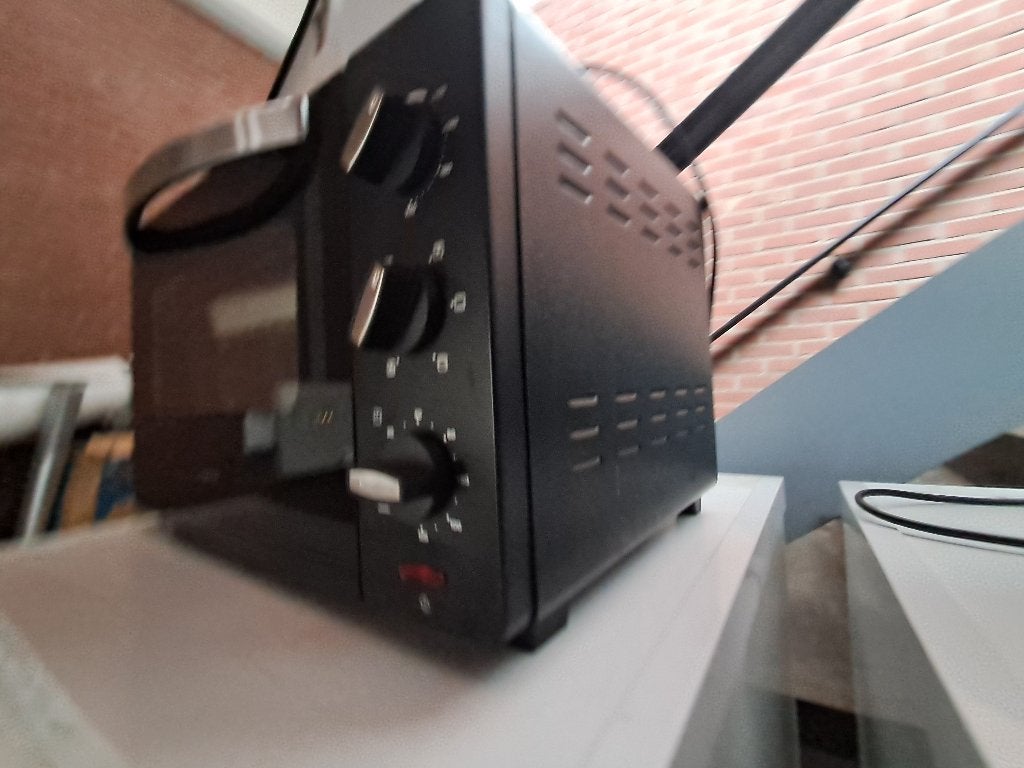 Inventum vrijstaande mini oven tafeloven zwart  CS27287, Ophalen, Minder dan 45 cm, Gebruikt, Hete lucht