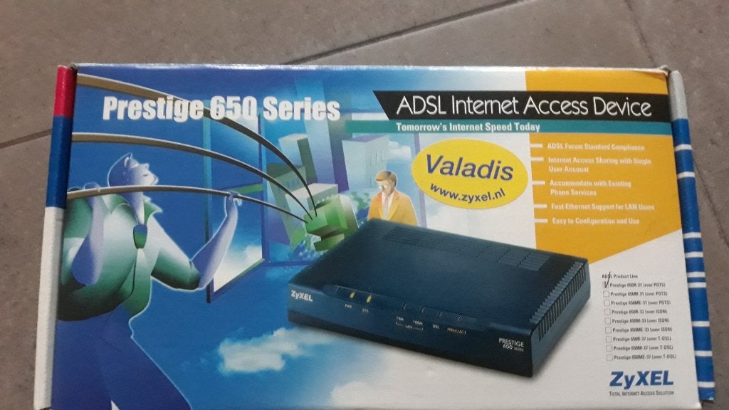 Zyxel Prestige 650-R-31 ADSL-desktoprouter, Ophalen of Verzenden, Zo goed als nieuw, Zyxel