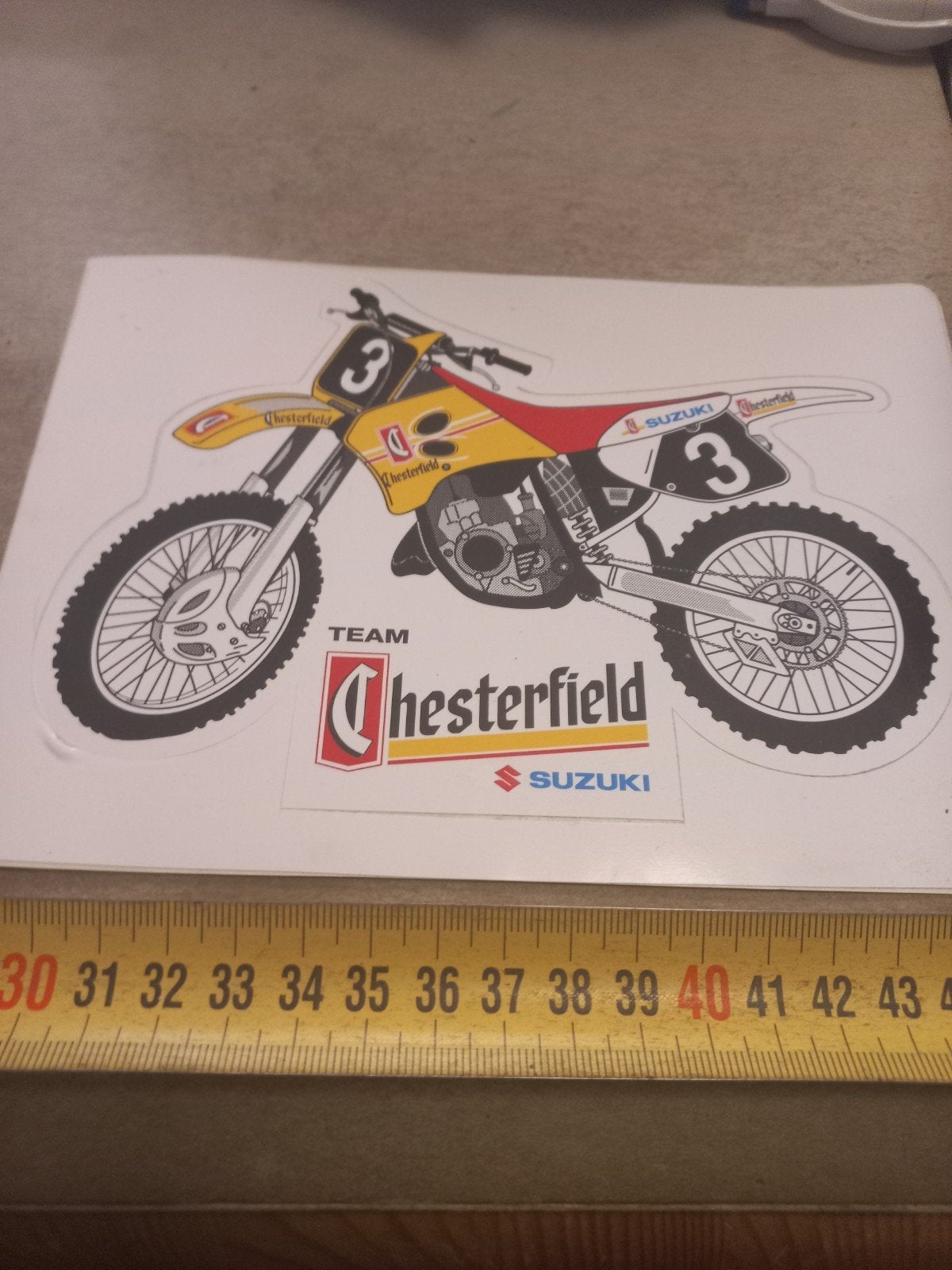 Vintage Chesterfield Suzuki Motorcross Sticker, Verzamelen, Ophalen of Verzenden