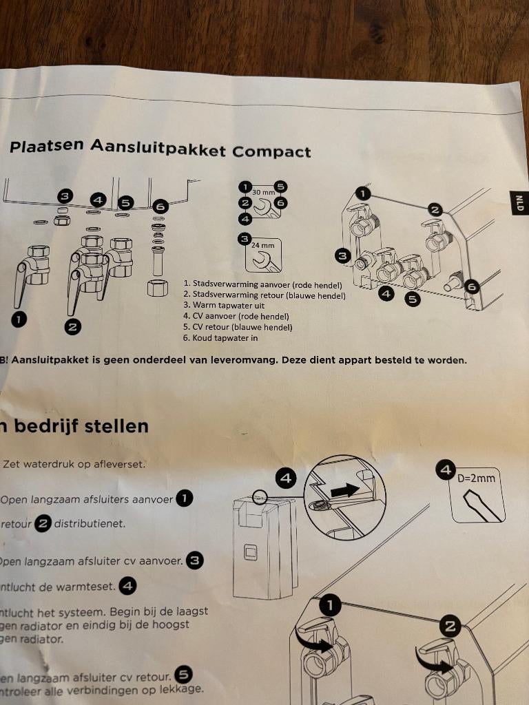 aansluitset stadsverwarming, Doe-het-zelf en Verbouw, Verwarming en Radiatoren, Ophalen, Minder dan 30 cm, Hoog rendement (Hr)