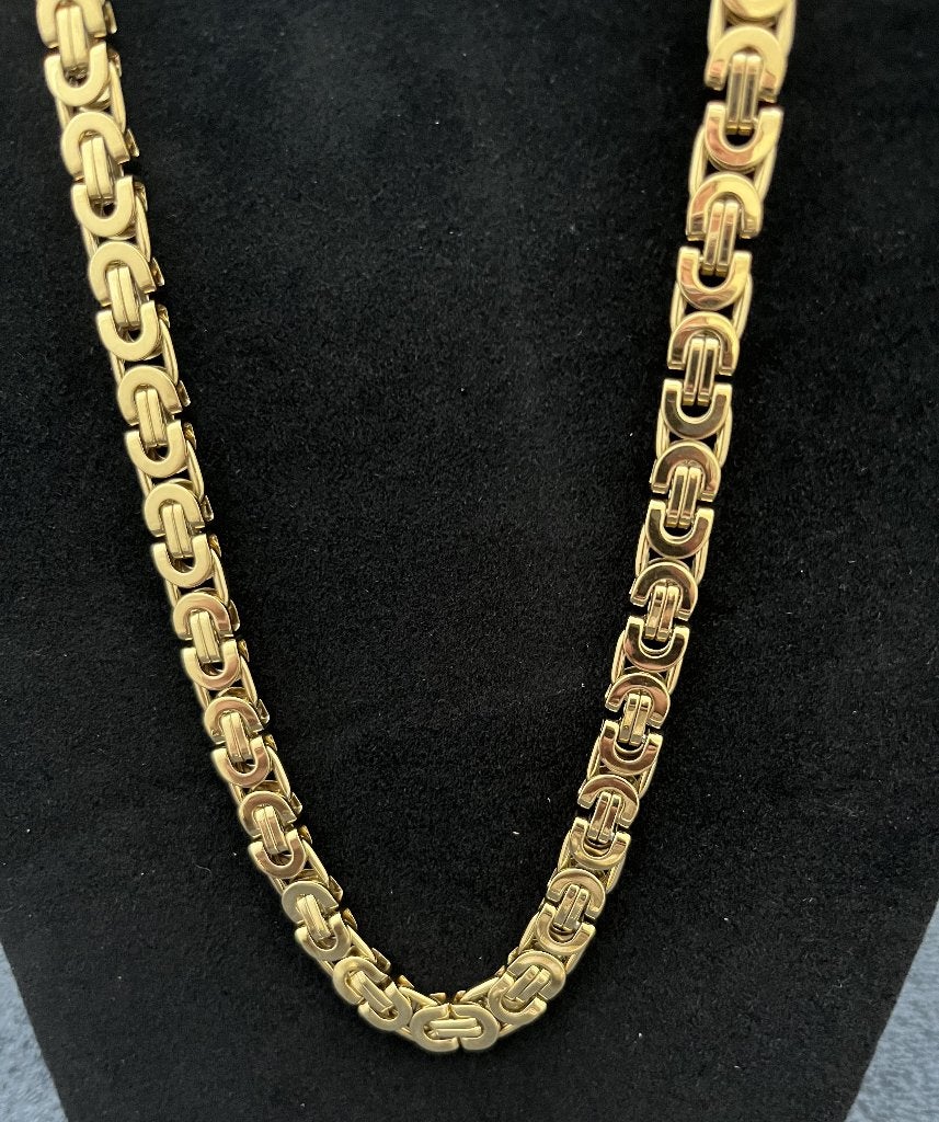 Ketting Goud verguld platte Konings schakel 60 CM -NIEUW-, Sieraden, Tassen en Uiterlijk, Kettingen, Ophalen of Verzenden, Nieuw