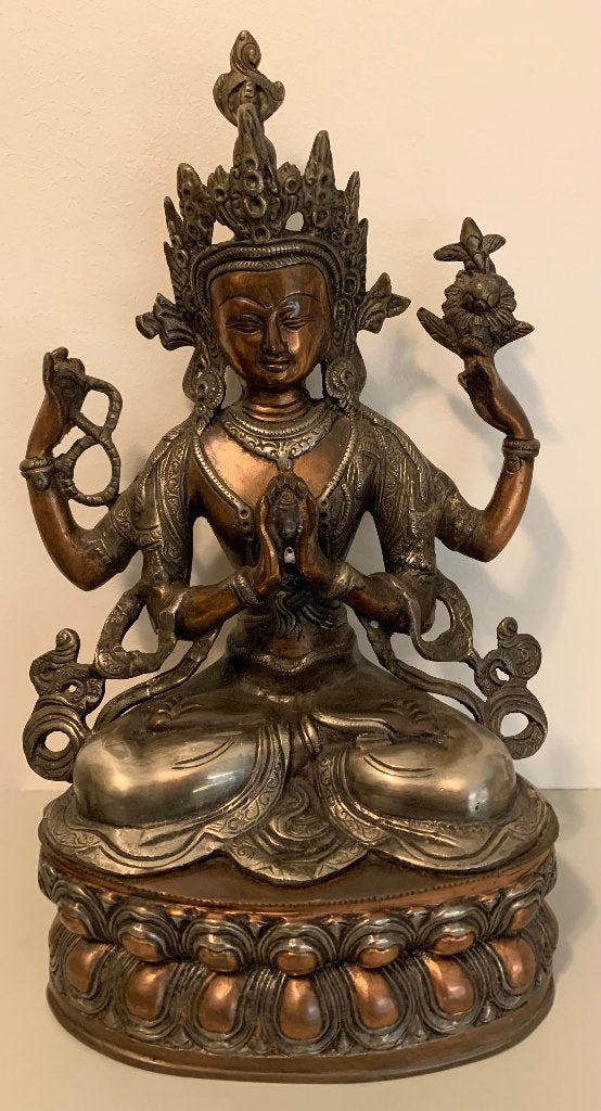 Bronzen Boeddha ~ Avalokiteshvara ~ Chenrezig, Ophalen, Gebruikt