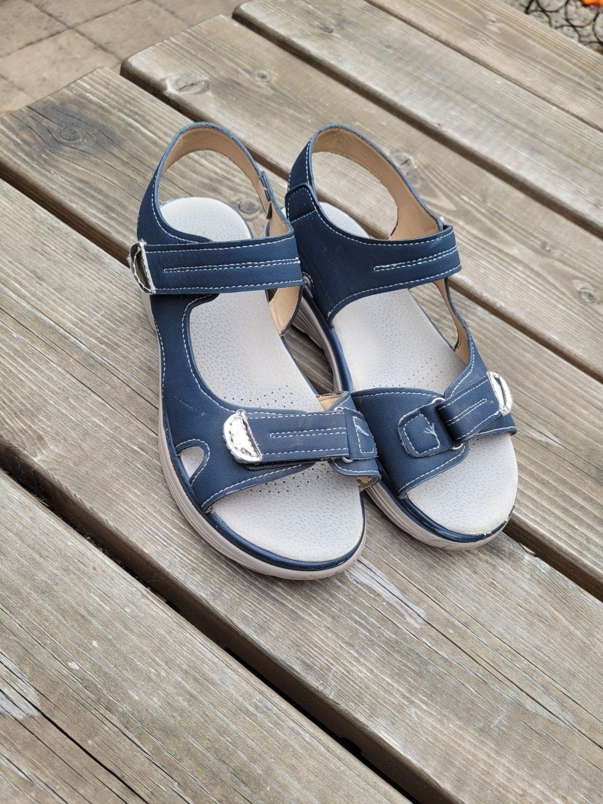 sandalen maat 38, Ophalen, Zo goed als nieuw, Blauw, Sandalen of Muiltjes