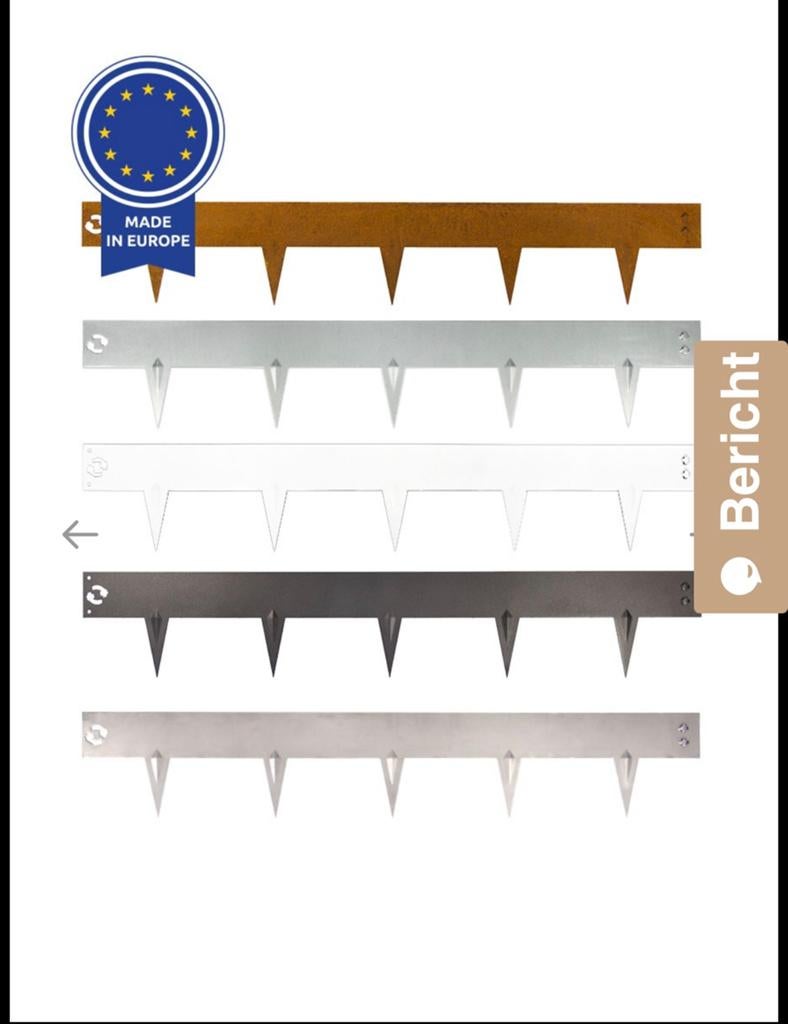 Kantopsluiting wit gecoat 20 stuks / 19 meter, Tuin en Terras, Ophalen, Nieuw, Overige typen