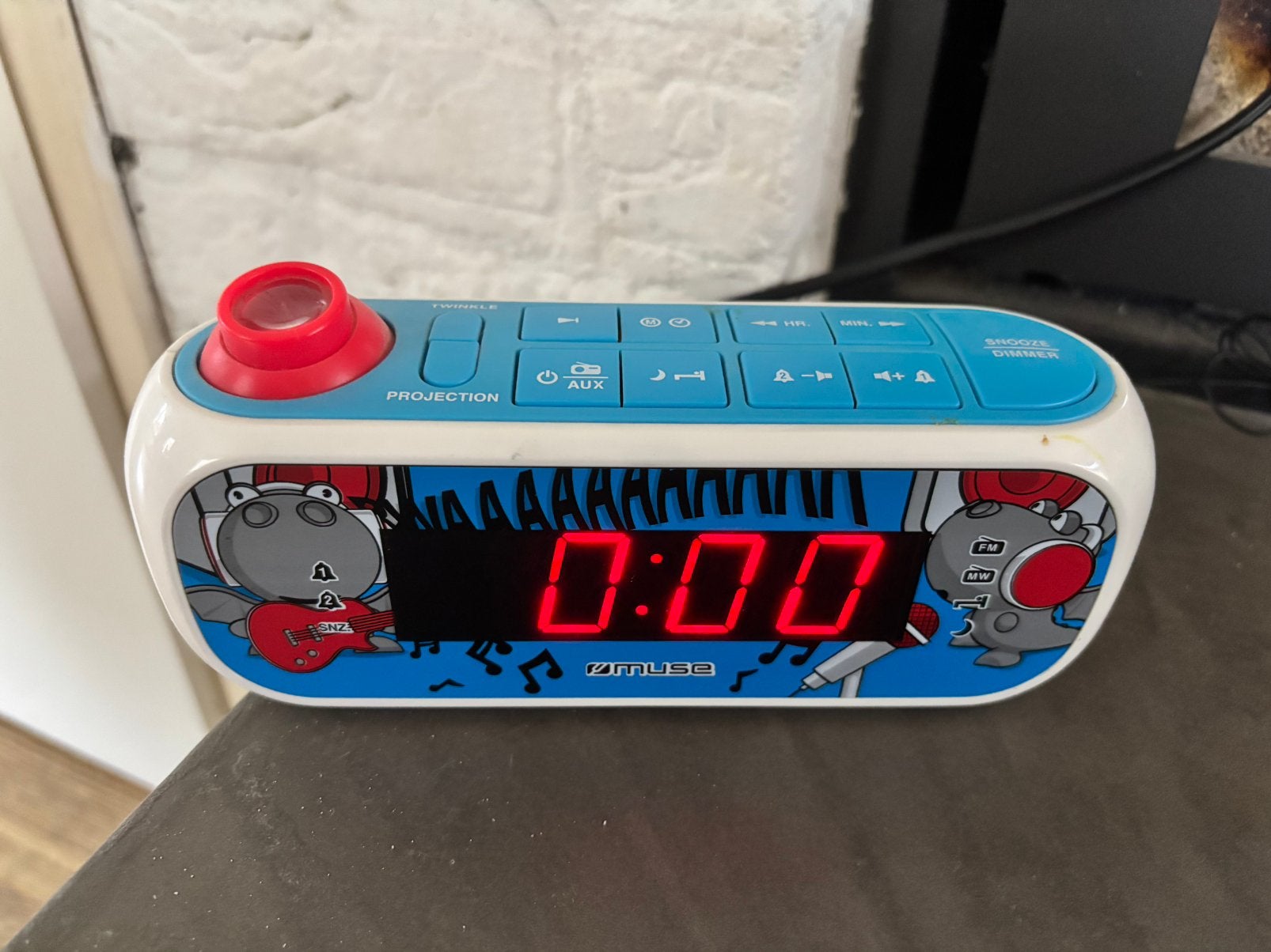Muse wekker voor kinderen met sterren projector, Ophalen of Verzenden, Zo goed als nieuw