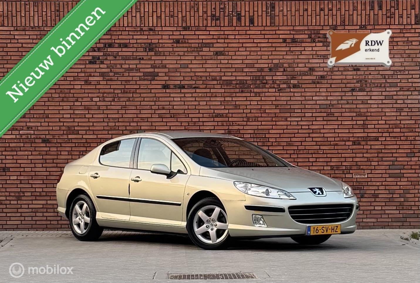 Peugeot 407 2.0-16V XR Pack,New APK,Climatr,trekhaak, Voorwielaandrijving, 745 kg, Beige, 4 cilinders