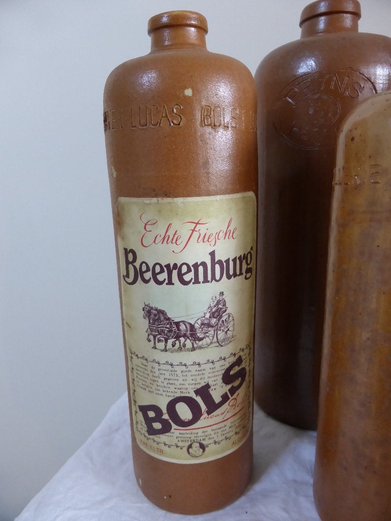 Oude JENEVERKRUIK 1 ltr. BOLS 'T LOOTSJE stenen fles (13), Ophalen of Verzenden