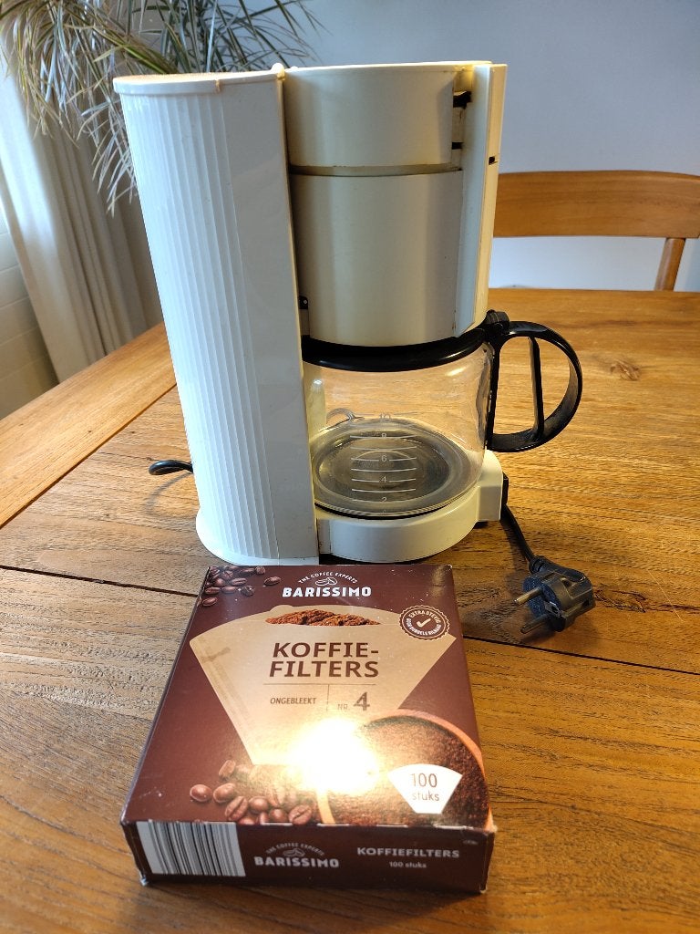 koffiezetapparaat, Ophalen, Gebruikt, Koffiemachine, Gemalen koffie