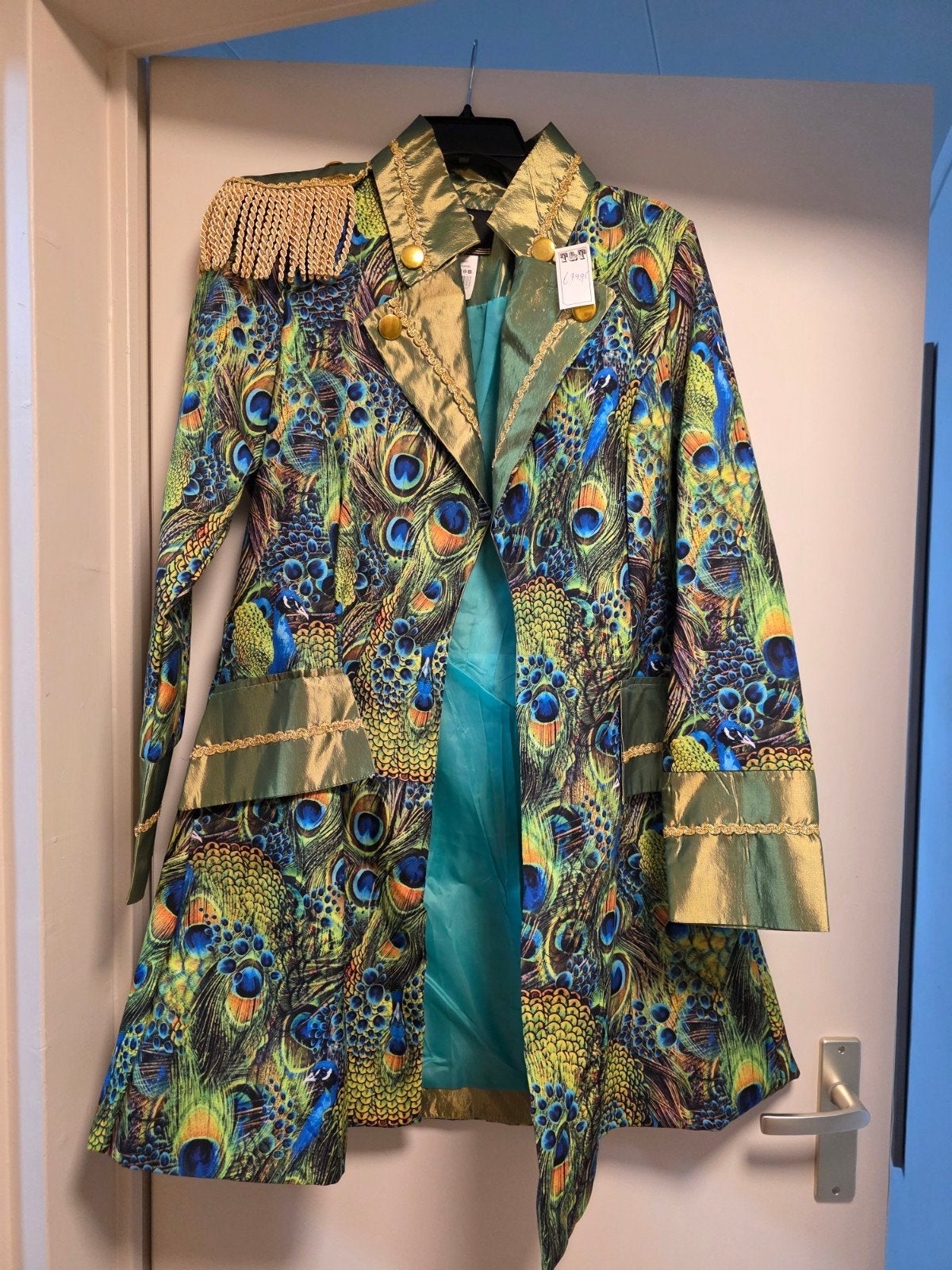 Pauwenkostuum jas - Carnaval/Themafeest, Carnaval, Nieuw, Ophalen of Verzenden, Kleding