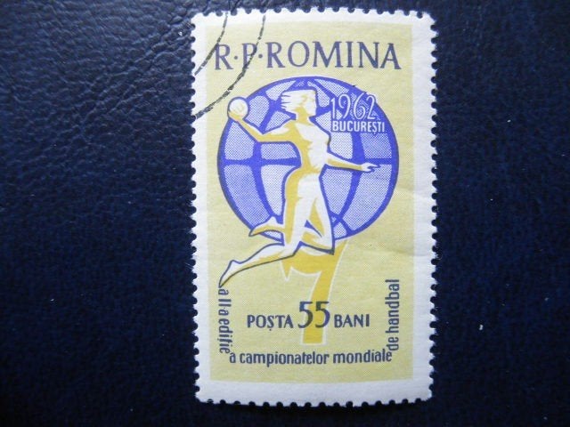 Postzegels Roemenië 1962 dames handbal - cat.w € 0,50., Ophalen of Verzenden, Overige landen, Gestempeld