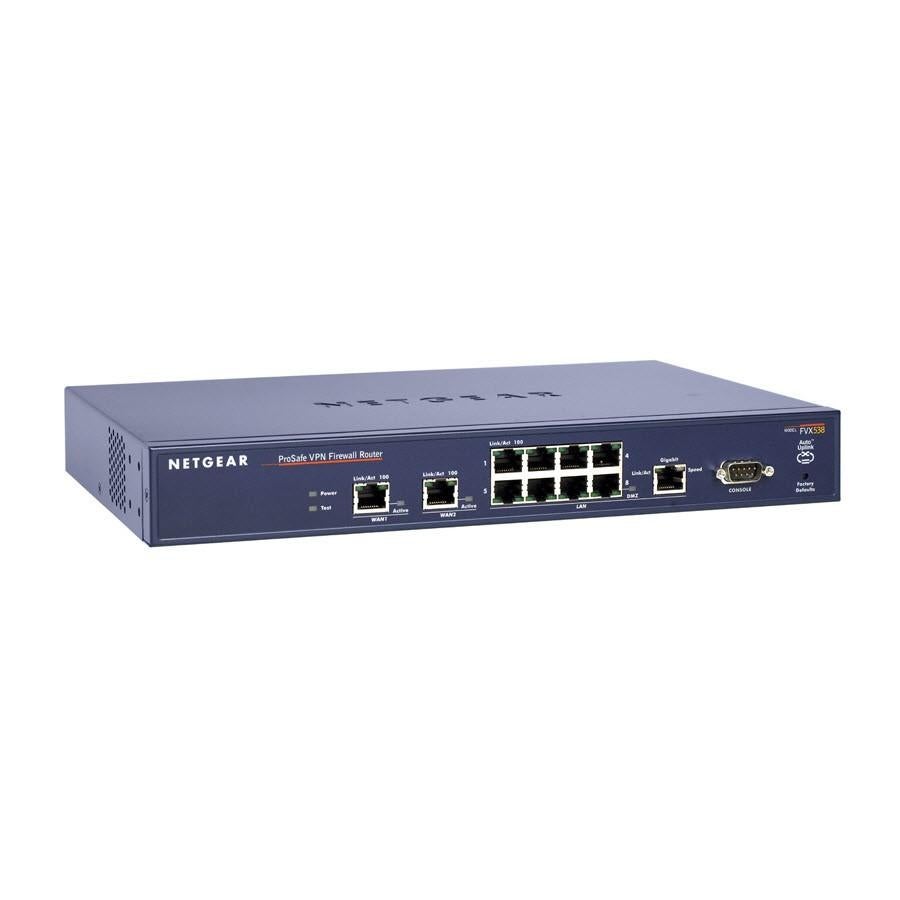 Netgear FVX538 Prosafe VPN Firewall 200 router, Verzenden, Gebruikt, Router met modem, Netgear