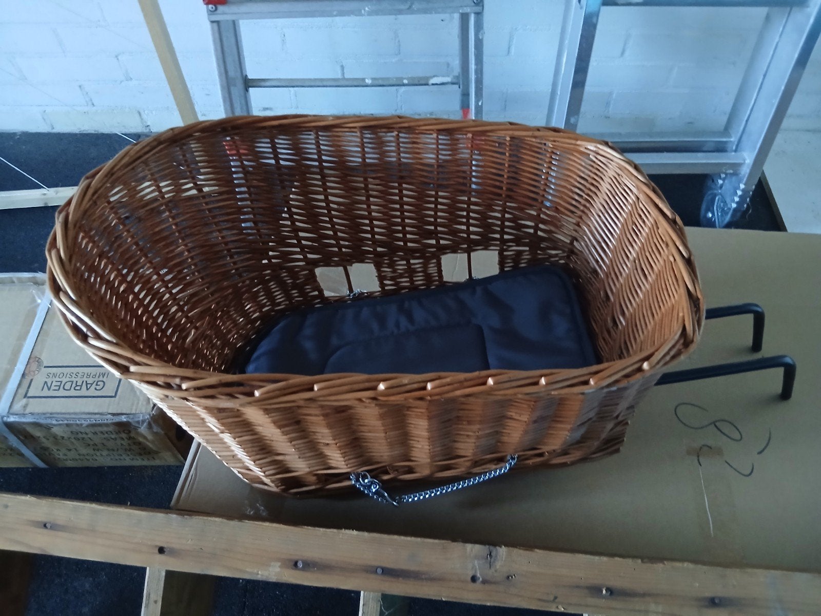 Basil Pasja rieten hondenfietsmand met beugel, Gebruikt, Minder dan 20 kg, Basil, Ophalen of Verzenden