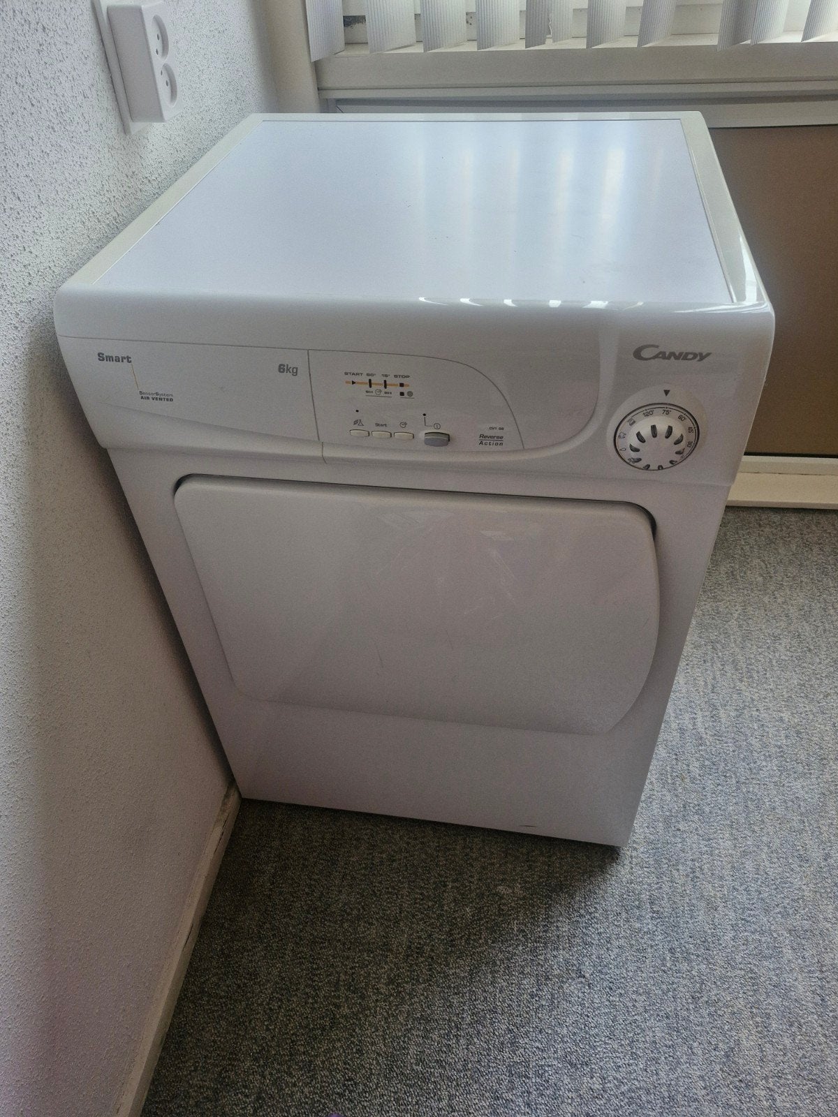 Candy Smart 8kg Luchtafvoer Wasdroger, Witgoed en Apparatuur, Luchtafvoer, 8 tot 10 kg, Ophalen of Verzenden, Zo goed als nieuw
