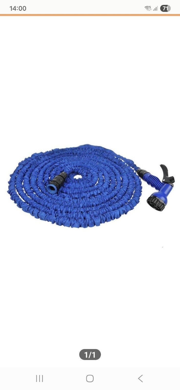 Waterslang compleet incl koppelingen uittrekbaar, Tuin en Terras, Tuinslangen, Nieuw, Tuinslang, Ophalen of Verzenden
