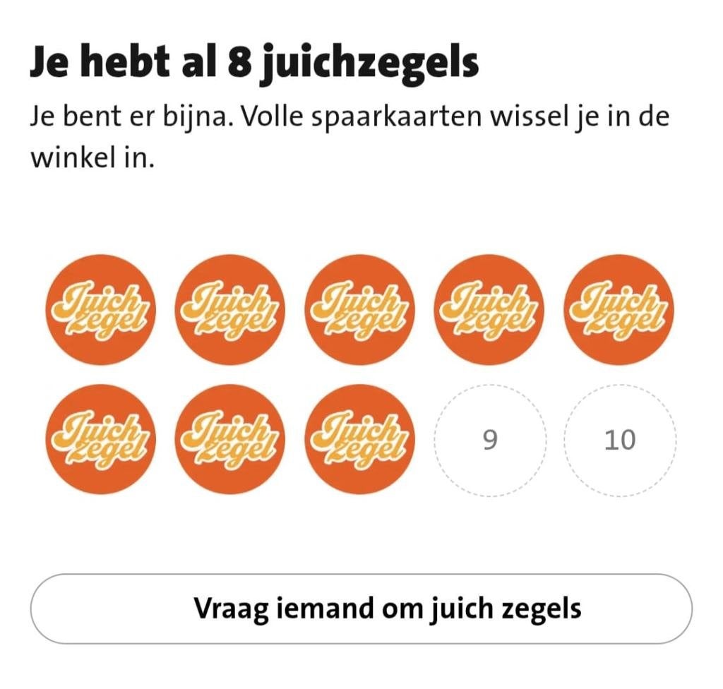 Juichjack zegels, Verzenden, Winkel, Super of Benzinepomp, Zegels, Bonnen of Punten
