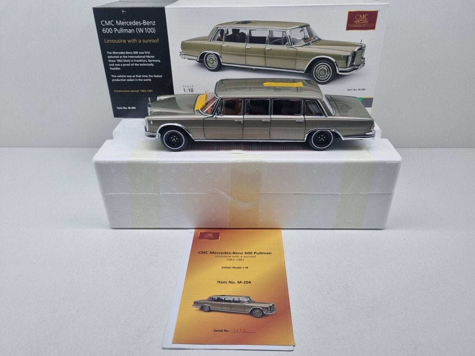 CMC
Mercedes-Benz 600 Pullman (W100)
M-204
1:18 Nieuw, Hobby en Vrije tijd, Ophalen of Verzenden, Nieuw, Auto