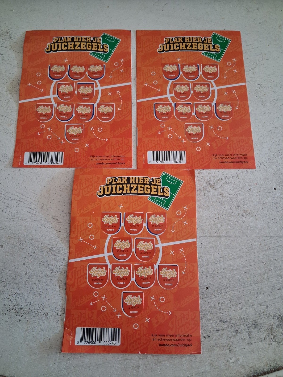 3 volle spaarkaarten juich jack, Jumbo, Ophalen