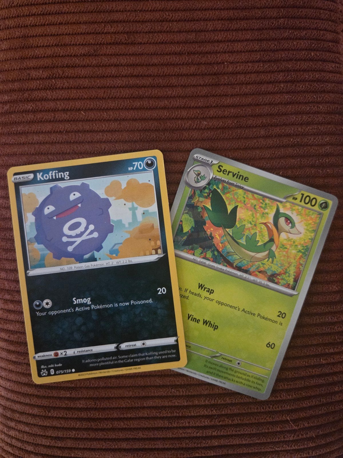 Pokémon: Koffing, Servine, Sunkern, Cyclizar, Celebi, Ophalen of Verzenden, Zo goed als nieuw, Meerdere kaarten