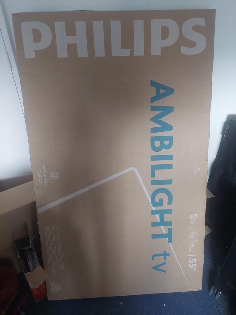 Philips Ambilight 55 inch 8500 serie 4K Smart TV, Philips, QLED, Nieuw, Ophalen of Verzenden
