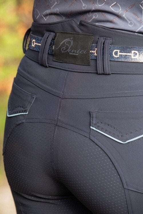 Harry's Horse Rijbroek Indigo Full Grip, maat 40 en 42, Blauw, Dressuur, Nieuw, Dames