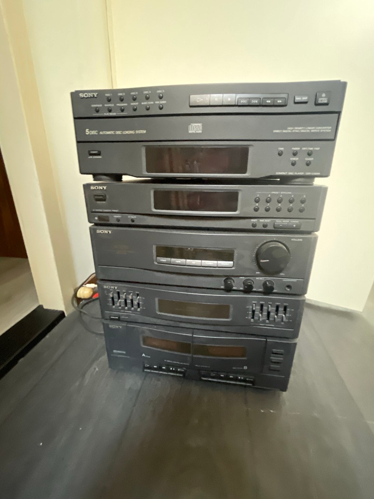 Sony Hifi Set - Vintage Stereo Installatie met Cassettedeck, Ophalen, Gebruikt, Cassettedeck, Losse componenten