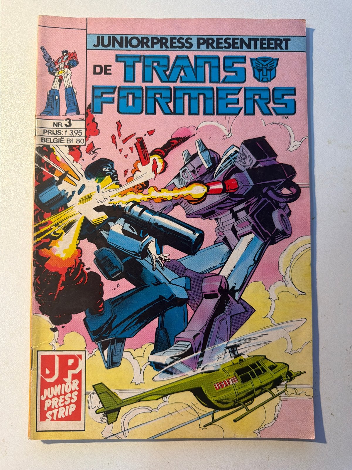 De Transformers Nr. 3 - Juniorpress Strip, Eén stripboek, Ophalen of Verzenden, Gelezen