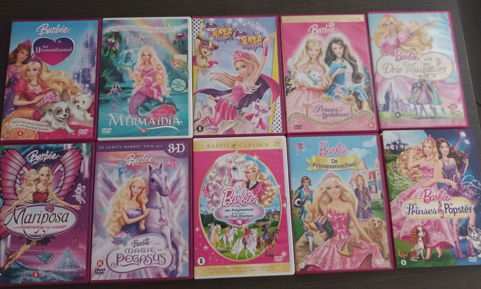 10 dvds Barbie, Ophalen of Verzenden