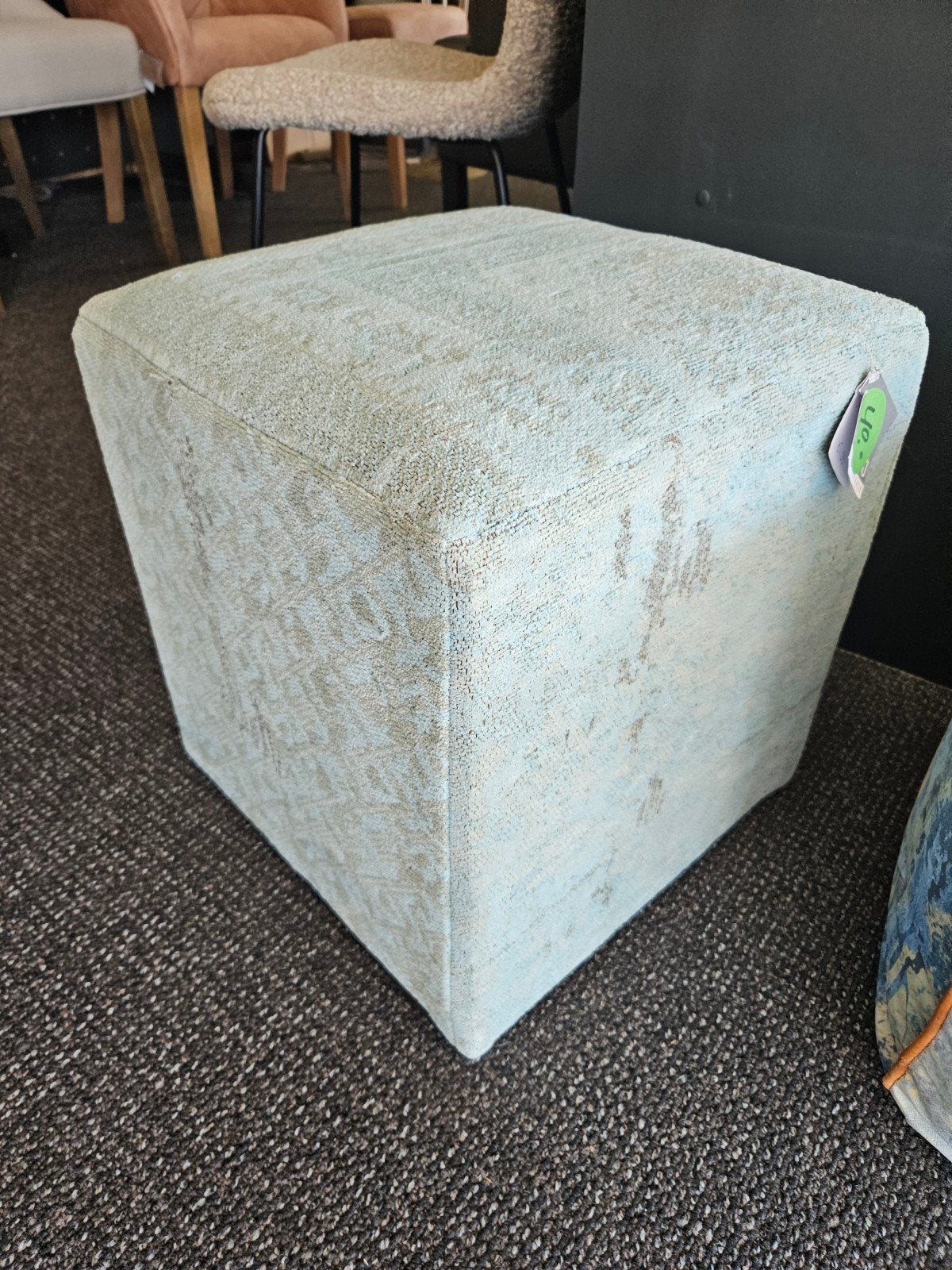 Hocker poef by-boo vintage blauw, Verzenden, Nieuw, Minder dan 50 cm