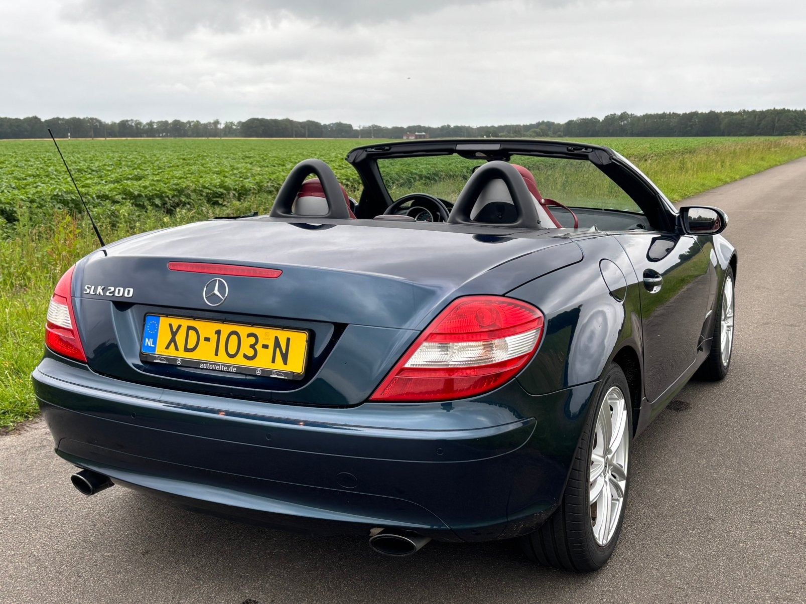 Mercedes-Benz SLK 1.8 Slk200 Kompr Roadster 2004 Blauw, Automaat, Achterwielaandrijving, 4 cilinders, Blauw