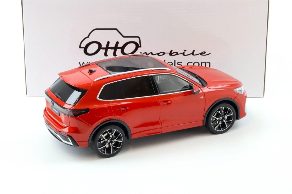 Volkswagen Tiguan E TSI R-Line 2024 Persimmon Red - 1:18, Hobby en Vrije tijd, Modelauto's | 1:18, OttOMobile, Auto, Nieuw, Ophalen of Verzenden