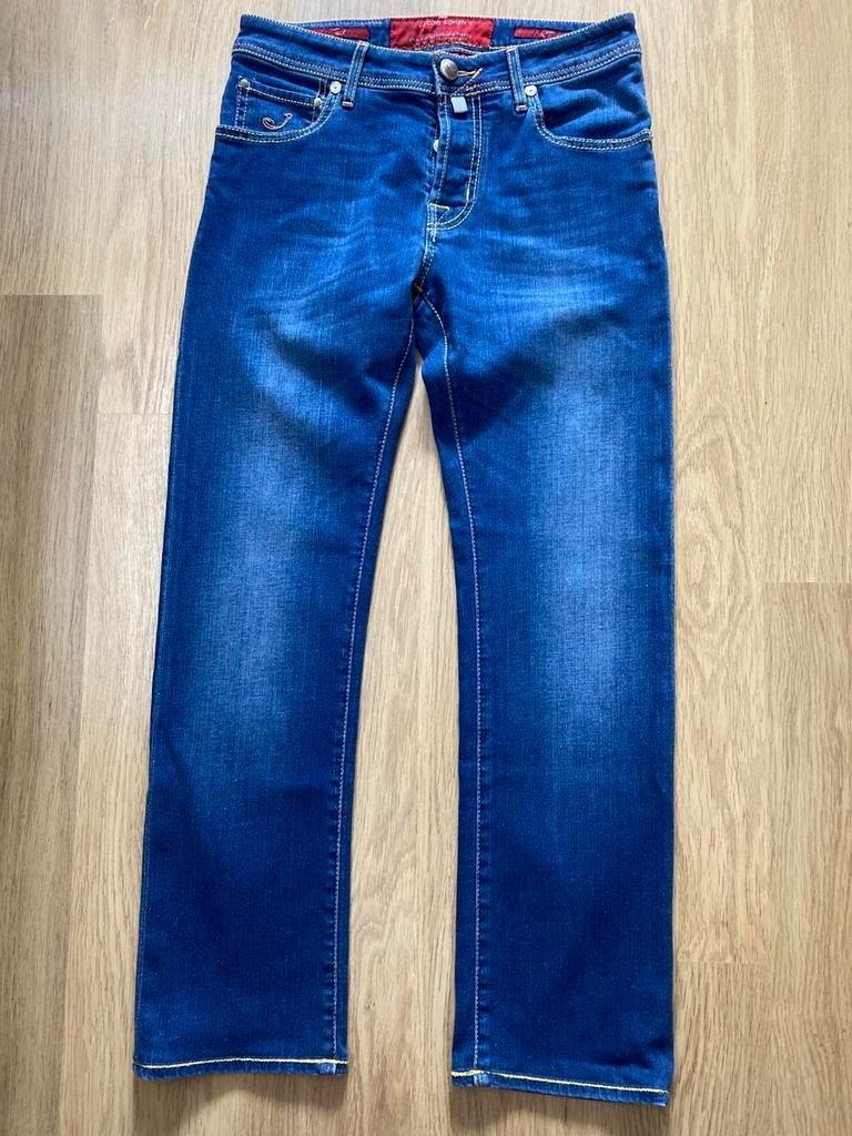 Jacob Cöhen Style 620.C (Eduard) Jeans - 30 - Navy - Orange, Blauw, W32 (confectie 46) of kleiner, Ophalen of Verzenden, Zo goed als nieuw