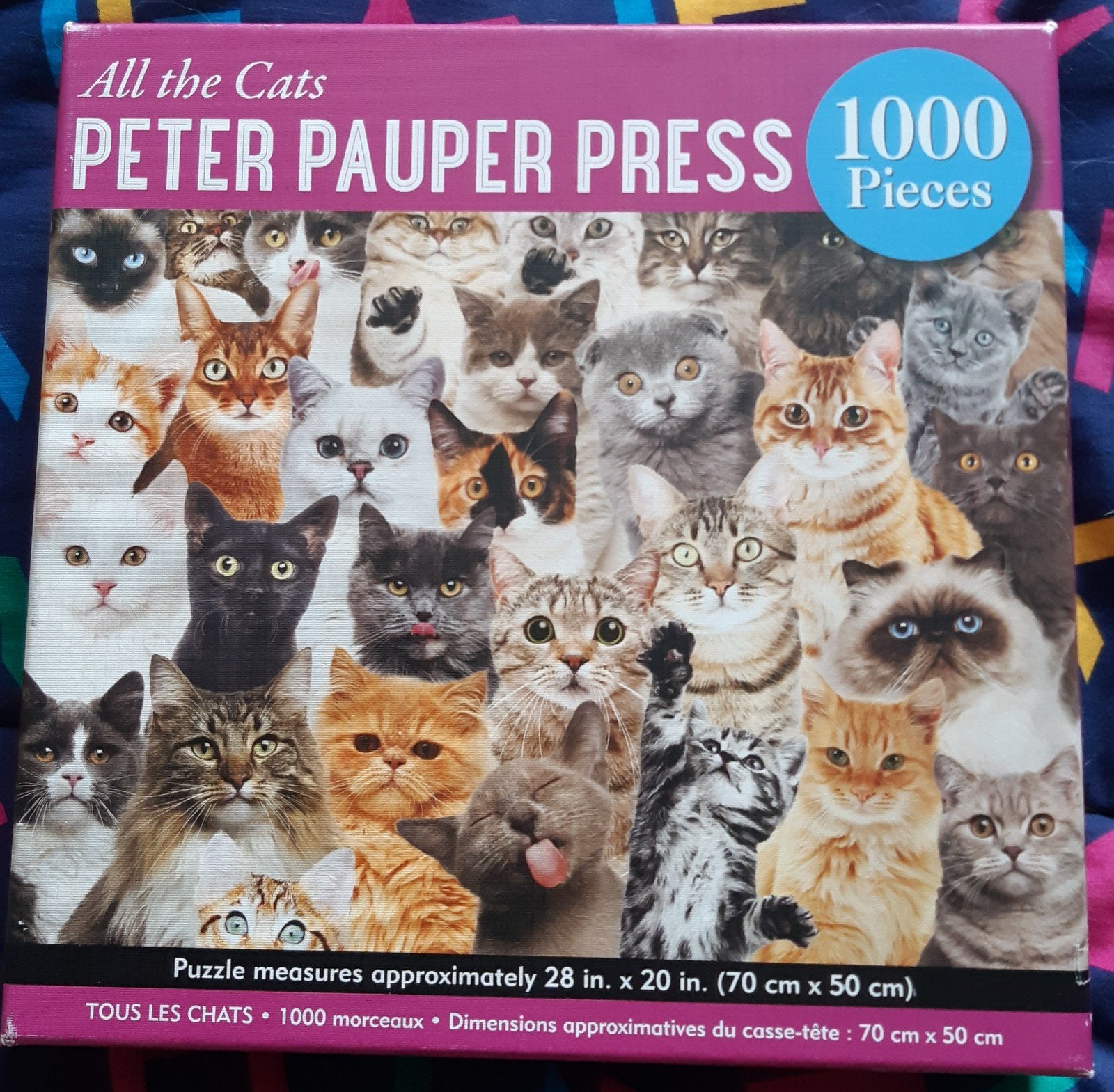 Poezen Legpuzzel 1000 x stukjes, Ophalen, 500 t/m 1500 stukjes, Zo goed als nieuw