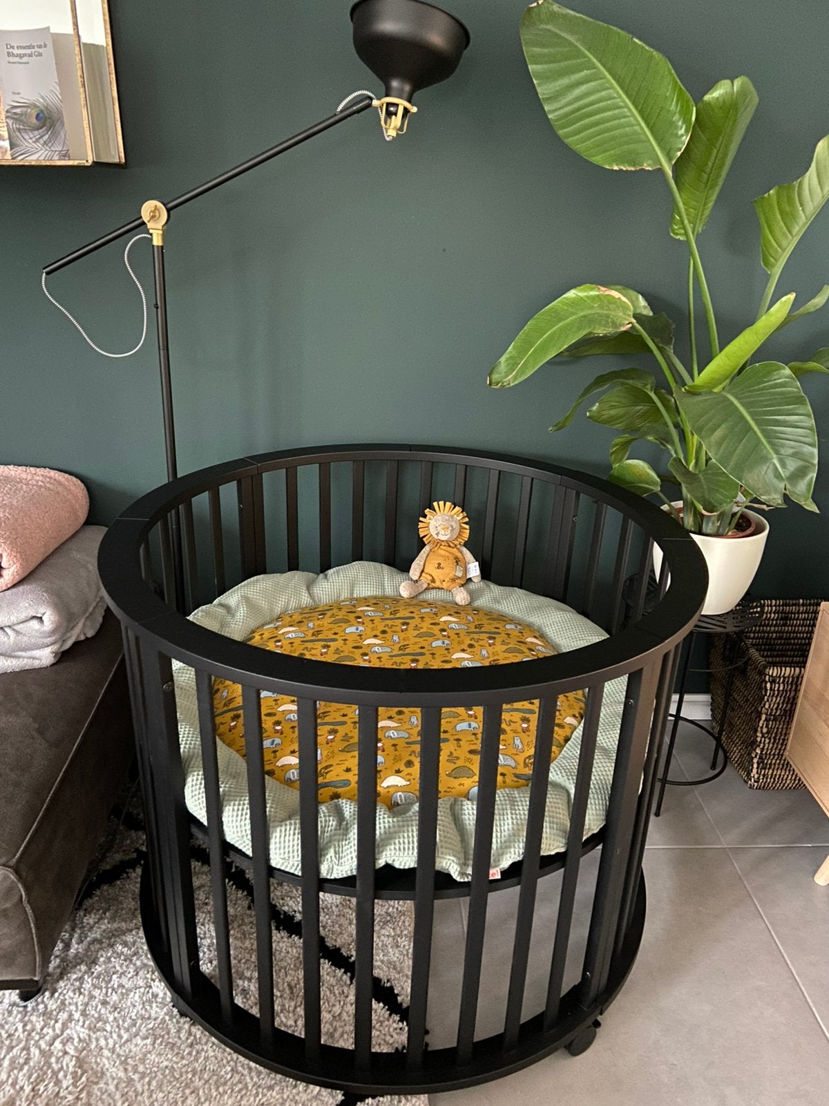 Europe Baby Circa ronde box zwart, Kinderen en Baby's, Ophalen, Zo goed als nieuw, Rond, In hoogte verstelbaar
