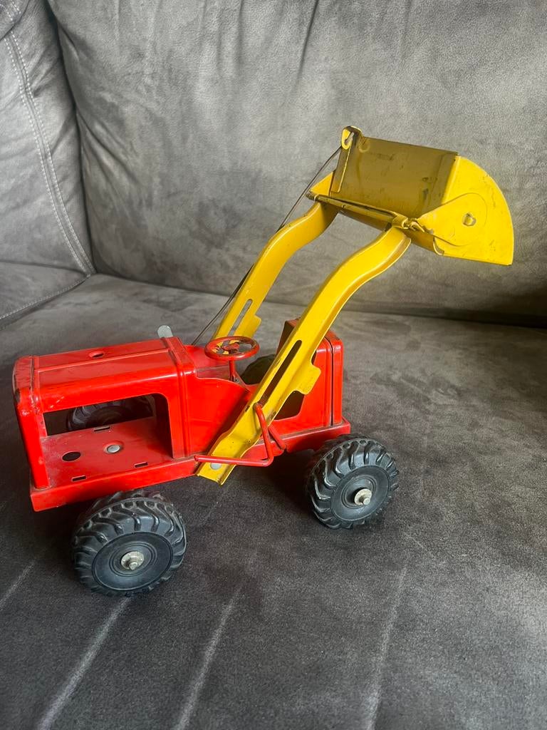 Vintage Jaren ‘50 Tri-Ang Metalen Graafmachine Engeland., Ophalen of Verzenden, Gebruikt