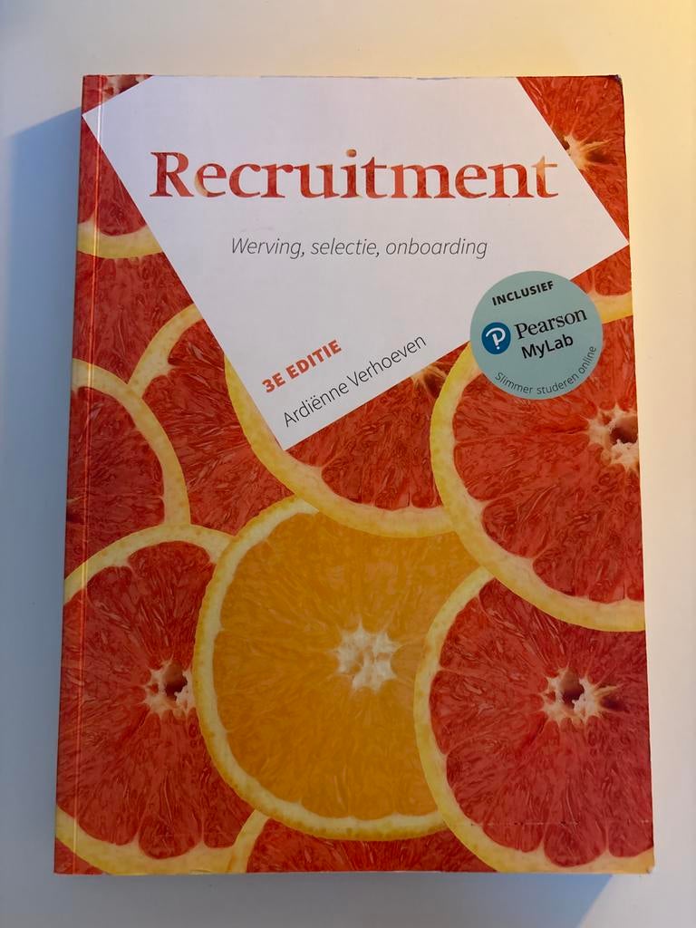Recruitment - Ardiënne Verhoeven - 3e editie, Boeken, Studieboeken en Cursussen, Ophalen of Verzenden, Zo goed als nieuw, HBO
