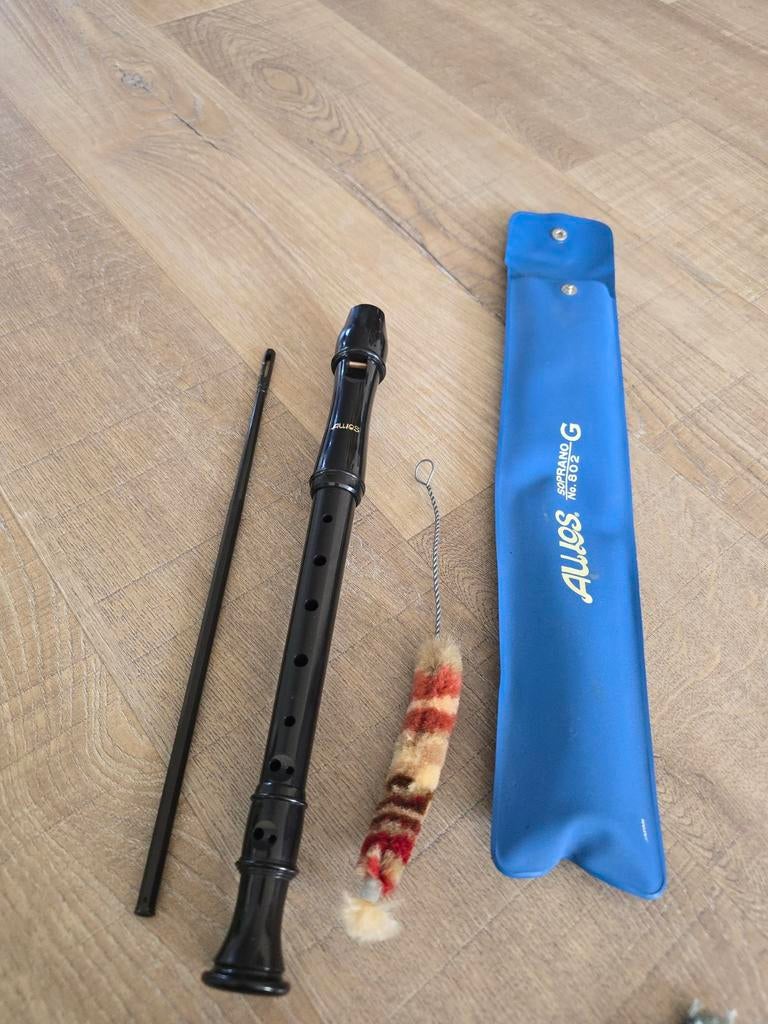 Aulos Japanse Blokfluit Zwart 802-G (G-toonsoort) €9.50, Ophalen of Verzenden, Nieuw