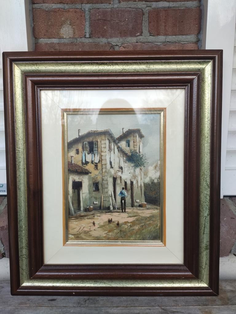 Olieverfschilderij G. Borelli. WD-18., Ophalen of Verzenden