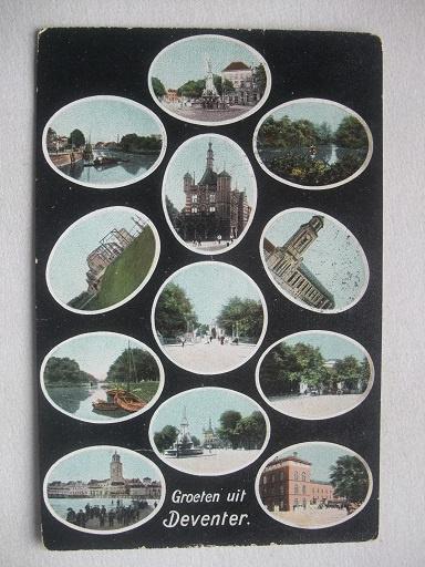 P165 Groeten uit Deventer - 1905, Verzenden, Voor 1920, Gelopen, Overijssel