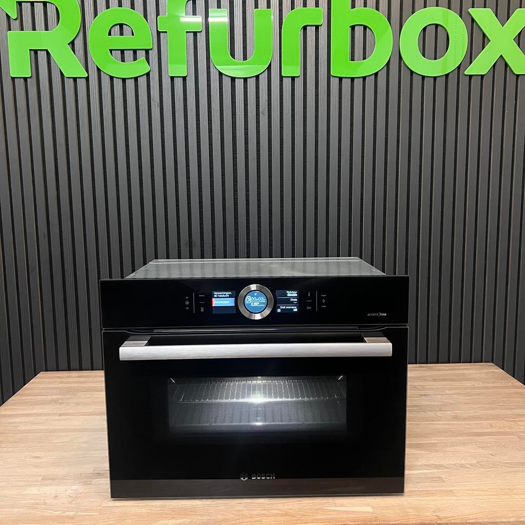 Bosch Serie 8 inbouw combimagnetron oven, Witgoed en Apparatuur, Ovens, Refurbished, Inbouw, Oven met grill, Hete lucht, Magnetronfunctie