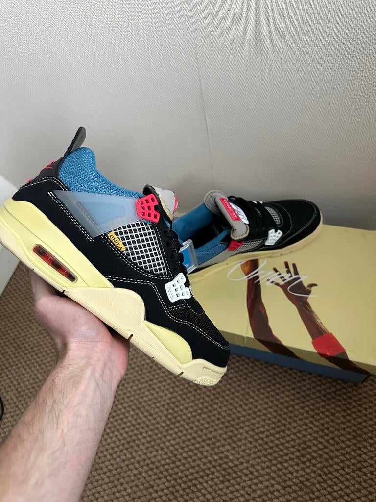 Jordan 4 Retro Union Off Noir - Nieuw!, Kleding | Heren, Schoenen, Overige kleuren, Verzenden, Nieuw, Sneakers of Gympen