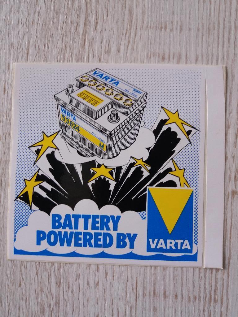 sticker BATTERY POWERED BY VARTA, Verzamelen, Ophalen of Verzenden, Zo goed als nieuw, Merk