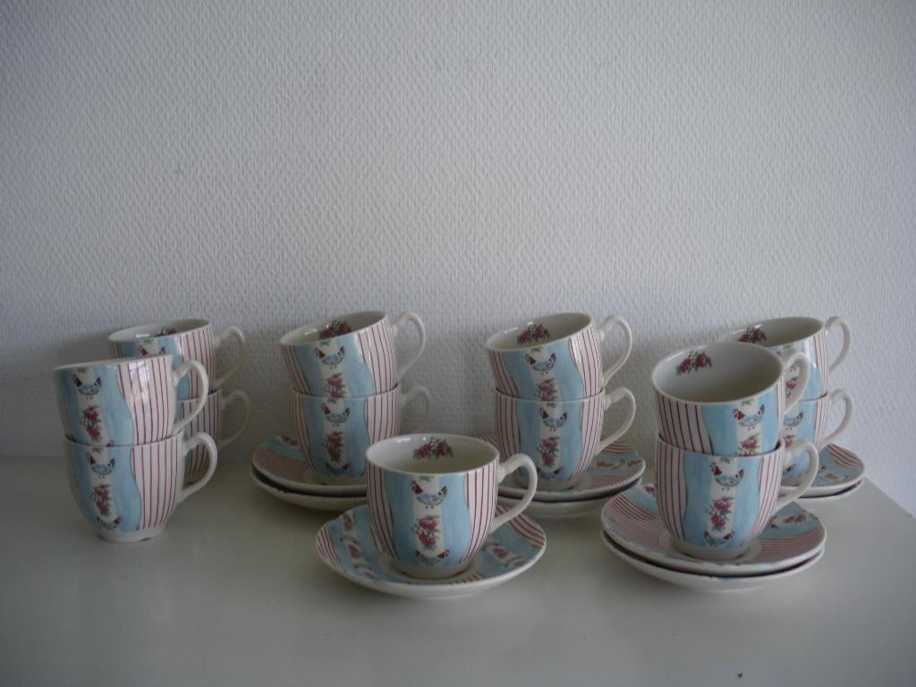 Johnson Bros Farmhouse Chic Silky Stripe servies, Ophalen of Verzenden, Zo goed als nieuw, Bord(en), Wedgwood