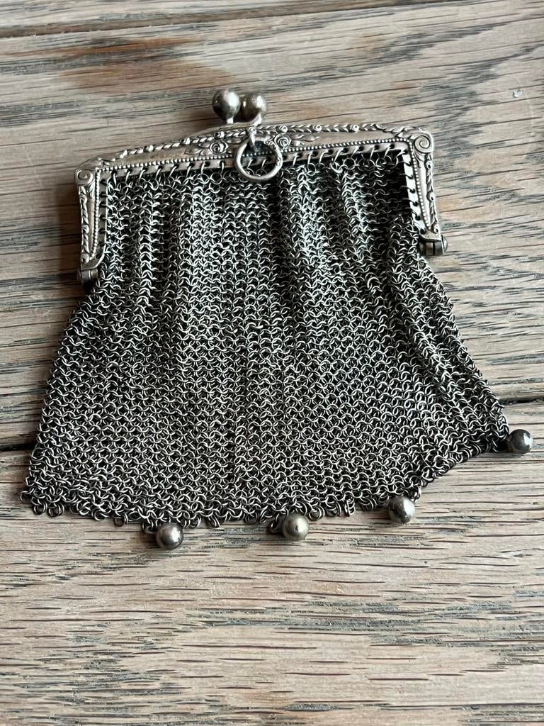 Zilveren portemonnee, Antiek en Kunst, Ophalen of Verzenden, Zilver
