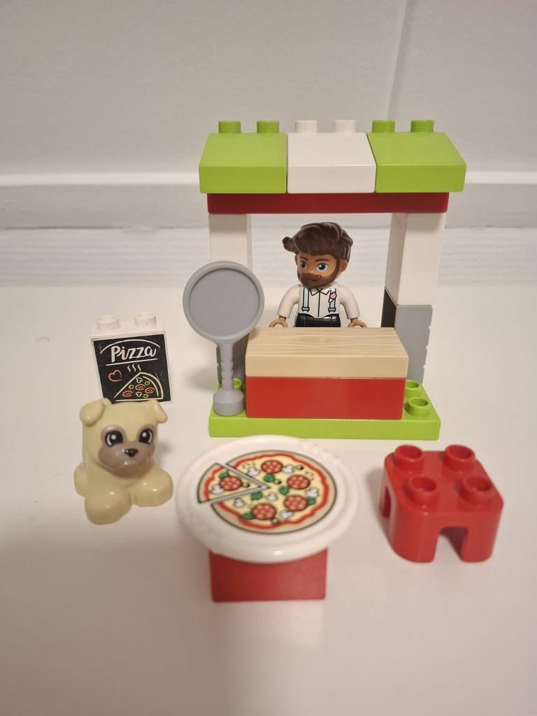 Leuke Lego Duplo Pizza Set, Kinderen en Baby's, Speelgoed | Duplo en Lego, Ophalen of Verzenden, Zo goed als nieuw, Complete set