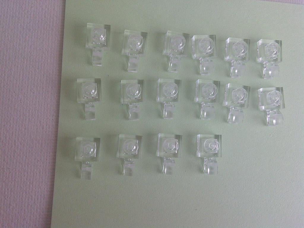 Lego: Transparant plaatjes 1x1 met clip, Ophalen of Verzenden, Nieuw, Lego
