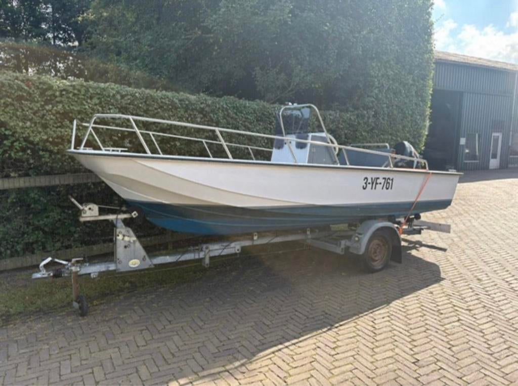 Challenger CNA J17 (bostonwhaler) vis/consoleboot!, Watersport en Boten, Ophalen, Gebruikt, 30 tot 50 pk, 3 tot 6 meter