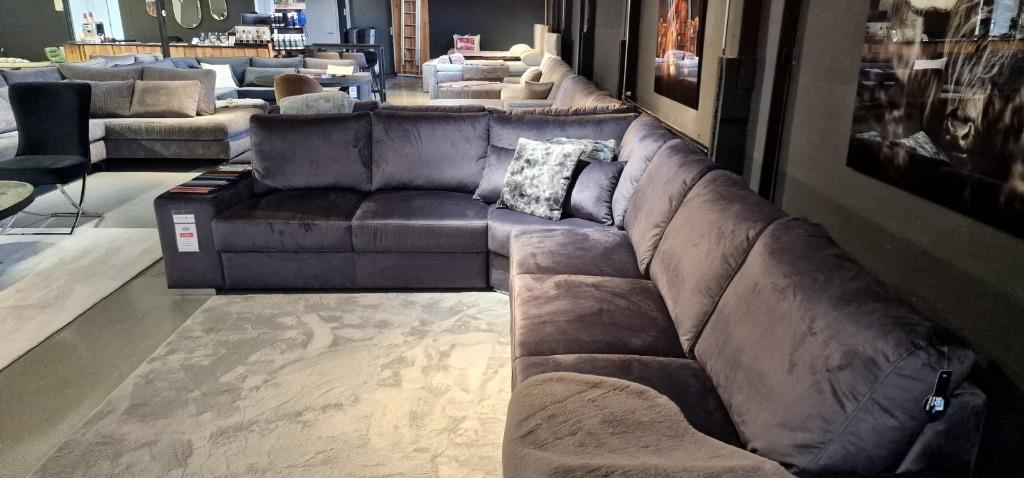 Voorraad model | Velvet antraciet hoekbank | Utrecht, Ophalen, Info@trendvortex.com, 4131 NH, Hoekbank